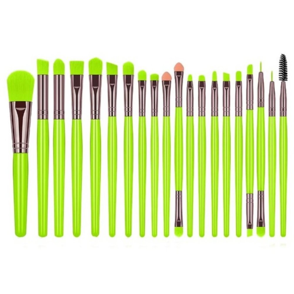 New 20pcs Professional Makeup Brush Set Green